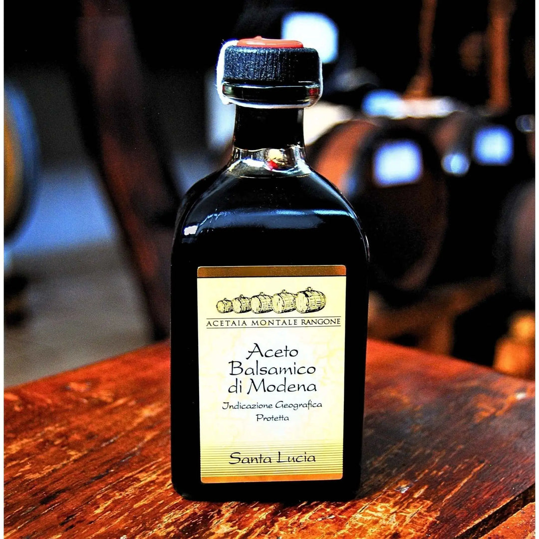 Aceto Balsamico di Modena IGP Santa Lucia bottle 250ml and 500ml with DOP certification and sweet balanced taste
