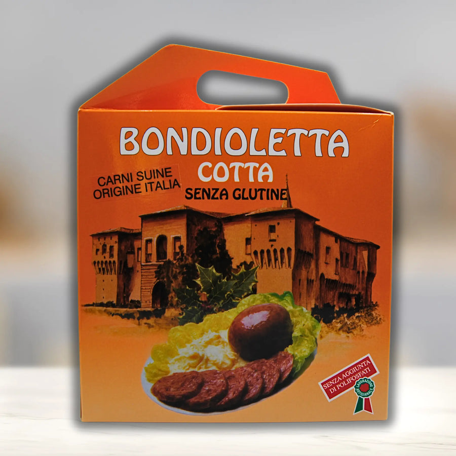 Bondiola cotta circa 700g red seasoned pork sausage in string-tied round shape