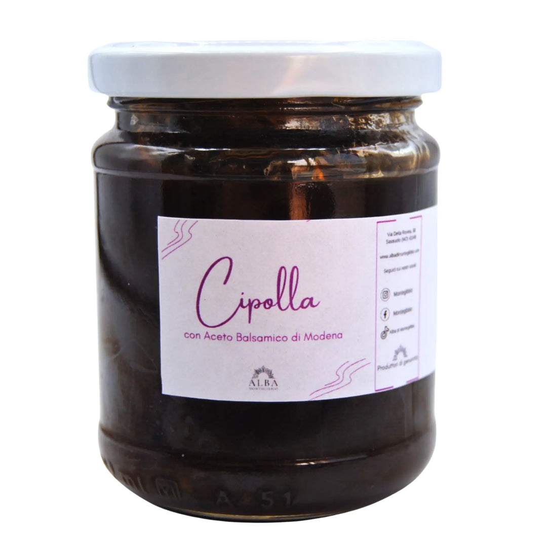 Composta di cipolla artigianale con aceto balsamico di Modena, dolce e agrodolce in vaso da 250 g