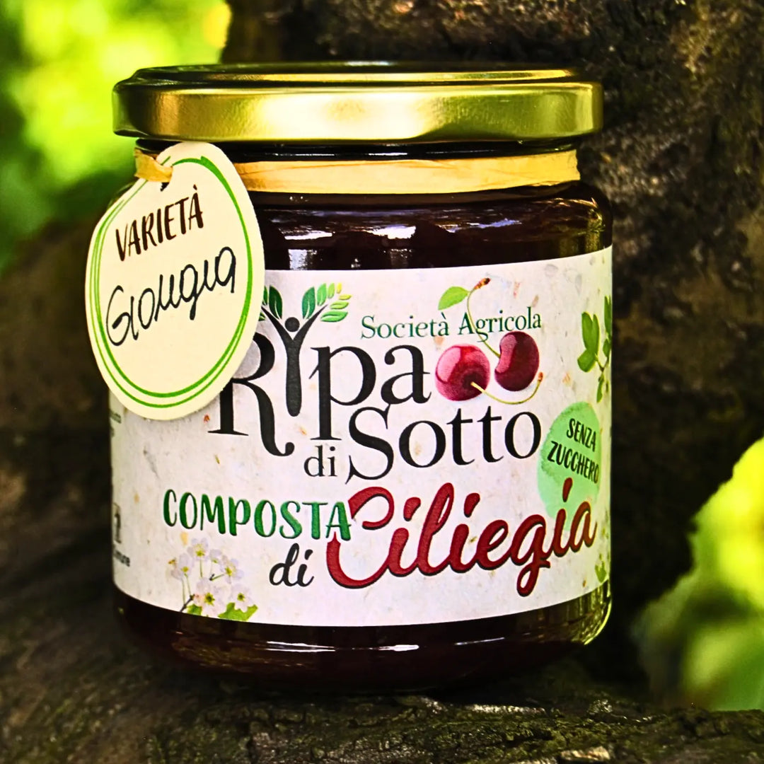 Composta di Ciliegia Giorgia senza zuccheri aggiunti vaso vetro 320 gr