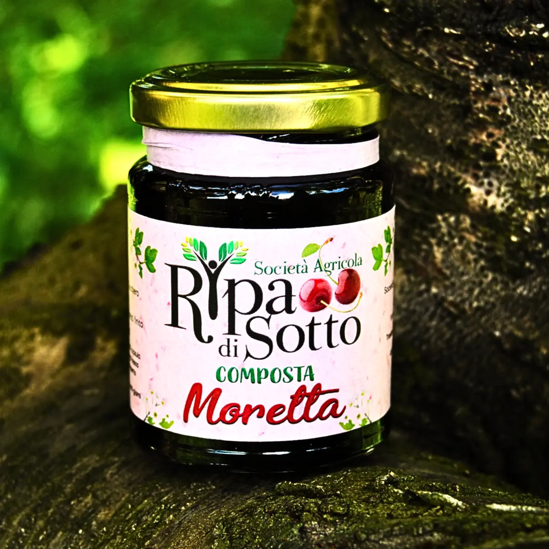 Composta di Ciliegia Moretta 100g glass jar with natural cherry preserve from Ripa di Sotto