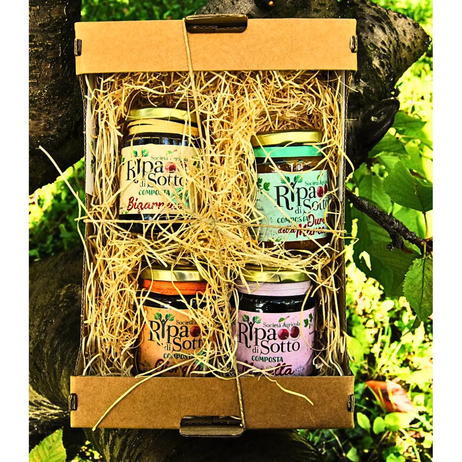 Confezione le 4 Ciliegie Mignon 100g x 4 jars of cherry preserves variety pack