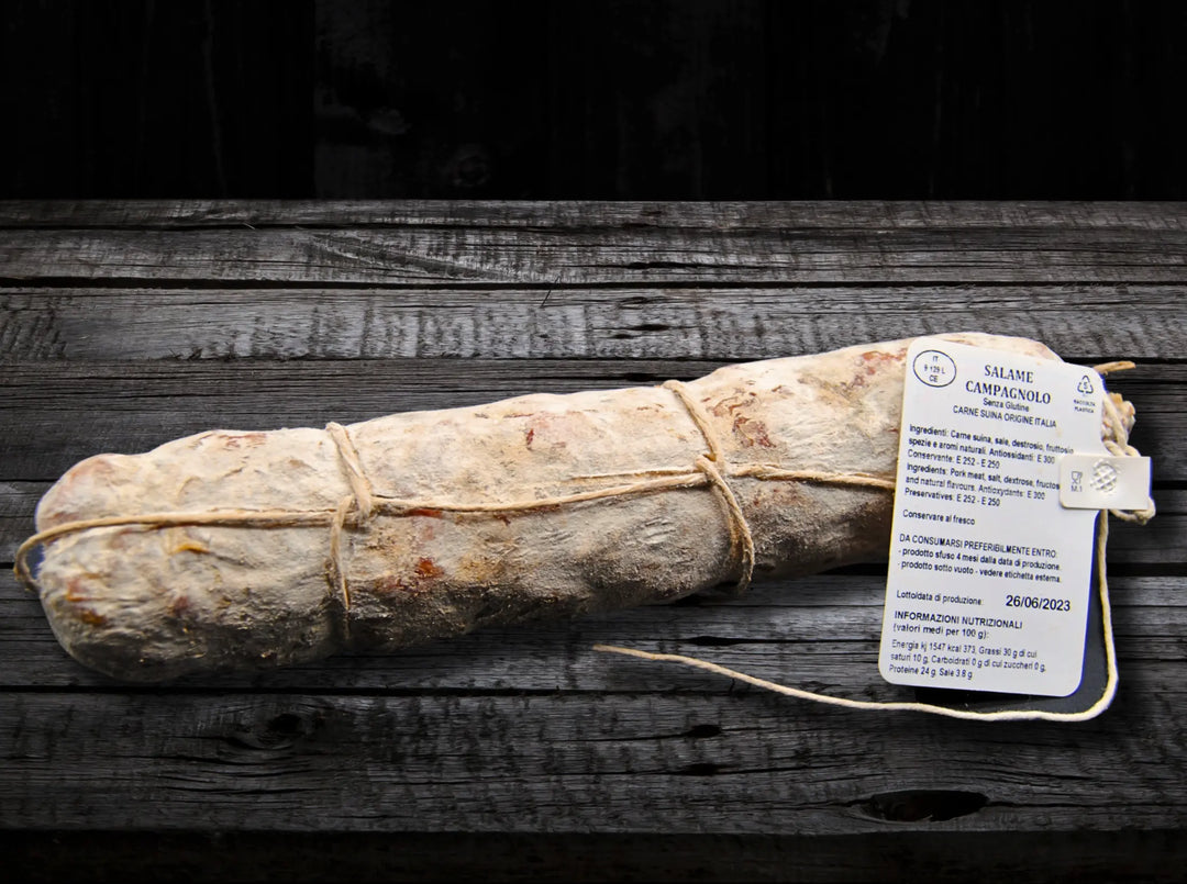 Salame Campagnolo artisanal Italian cured sausage from Franceschini Gino e C. SRL