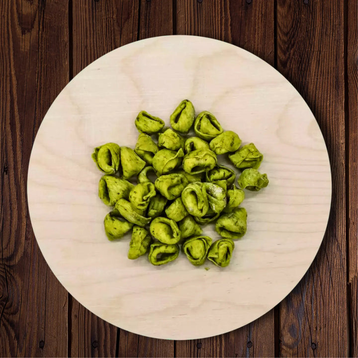 Tortellini Verdi Artigianali fatti a mano con spinaci e Parmigiano Reggiano DOP di Modena